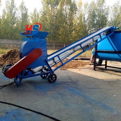 草料粉蘑菇菌肥混料機 畜牧養殖飼料拌料機 1000公斤自吸式